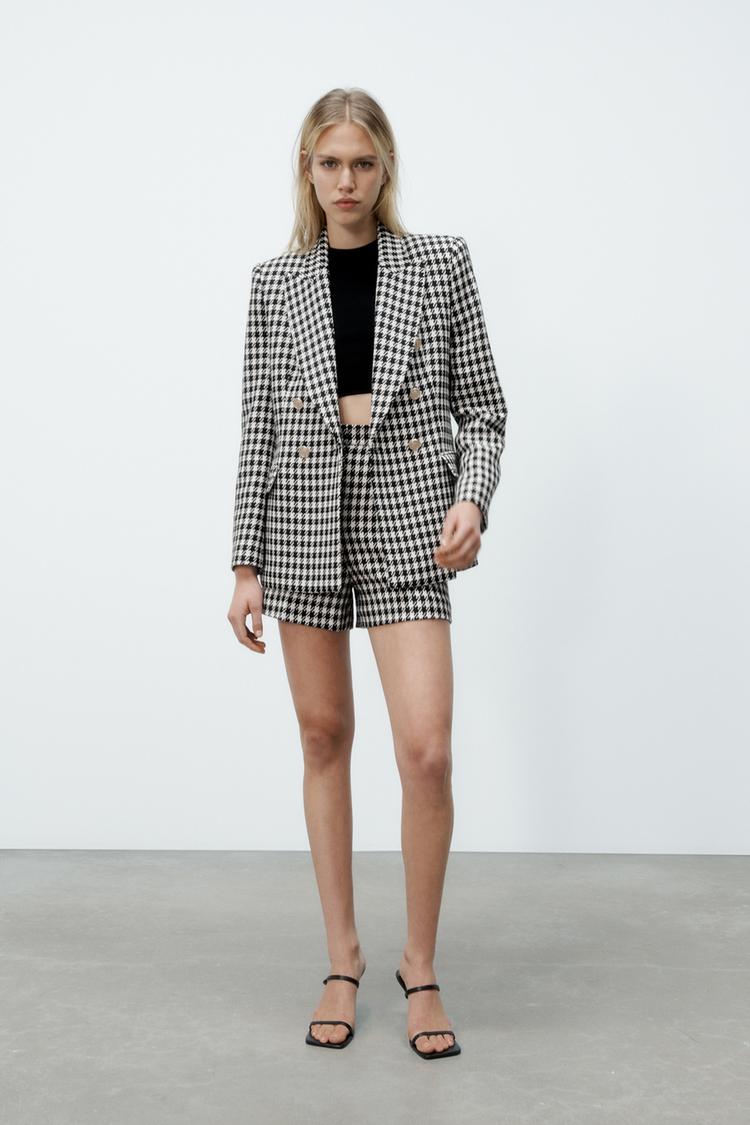 Zara Houndstooth good Blazer